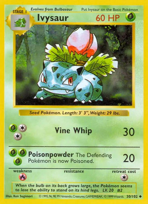 PokeDATA - Check current Pokemon card values for Ivysaur 30!